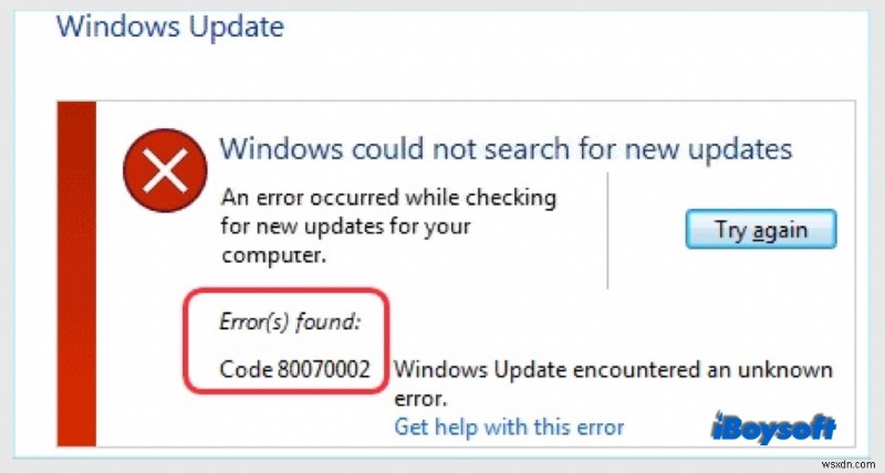 Windows 업데이트 오류 0x80070002 해결 방법 6가지