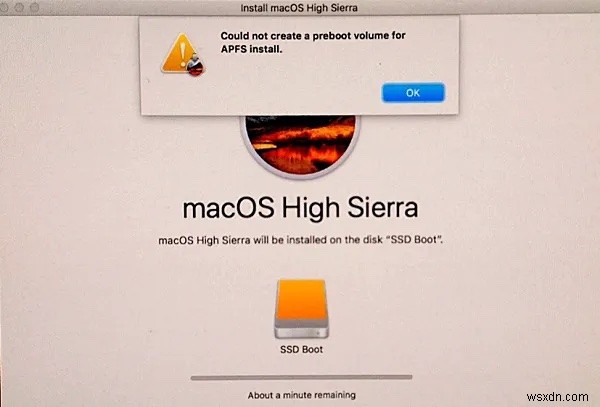 macOS  APFS 설치용 사전 부트 볼륨을 생성할 수 없음  오류 해결 방법