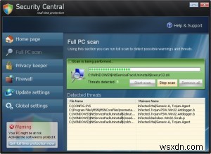 PC에서 Security Central 바이러스 완벽하게 제거하는 방법