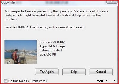 Windows Vista에서 0x80070052 오류 해결하는 방법 총정리
