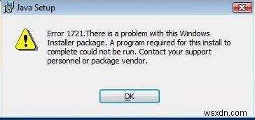 Windows Installer 오류 1721 해결 방법 총정리