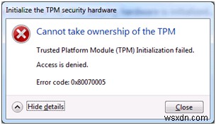 Windows XP에서 0x80070005 오류 해결하는 방법