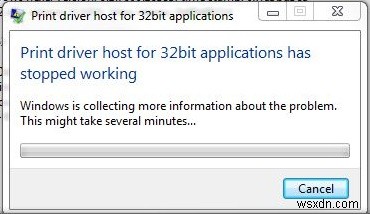 Windows 7 32비트 응용 프로그램용 인쇄 드라이버 호스트가 작동을 멈췄습니다 오류 해결 방법