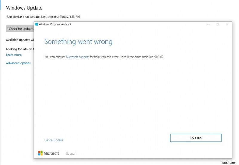 Windows 업데이트 오류 코드 0xc1900107 빠르게 해결하는 방법