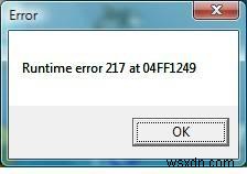 런타임 오류 217 완벽 해결 가이드: 원인 분석과 단계별 수정 방법