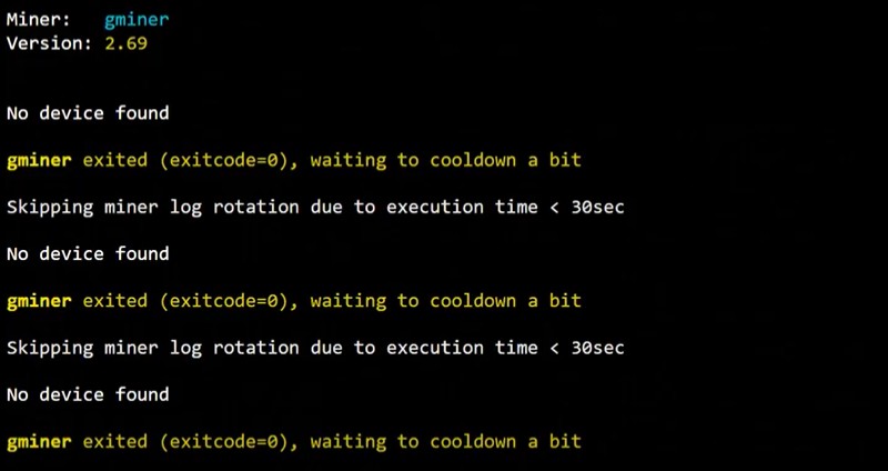 HiveOS 듀얼 마이닝 중 (exit code=0) 쿨다운 대기 오류 완벽 해결 가이드