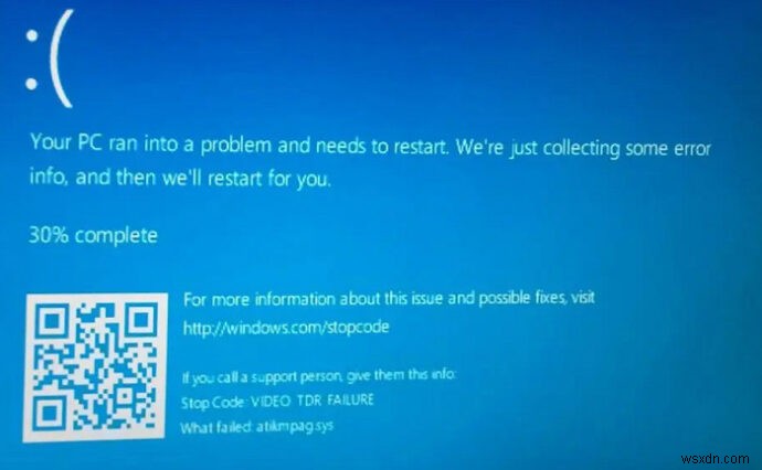 Windows 10 비디오 TDR 실패(VIDEO_TDR_FAILURE) 블루스크린 오류 해결 방법 총정리