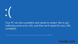 Windows 10에서 0xc000021a 블루스크린 오류 해결하는 방법 총정리