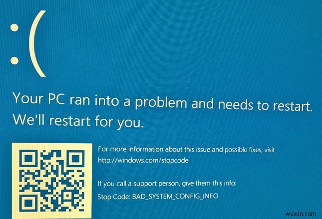 Windows 10 BAD SYSTEM CONFIG INFO 블루스크린 오류 완벽 해결 가이드