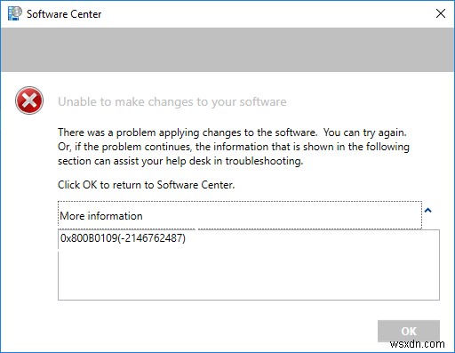 Windows 업데이트 오류 코드 0x800b0109 해결 방법 총정리