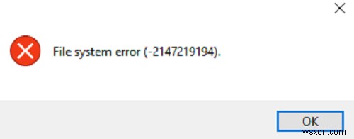 Windows 10 파일 시스템 오류(-2147219194) 원인과 해결 방법 총정리