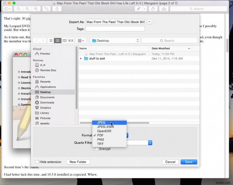 OS X 31일 팁: PDF 페이지를 PNG 또는 JPEG 이미지로 변환하는 방법