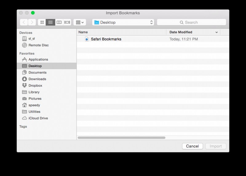 31일간의 OS X 팁: 다른 브라우저에서 Safari로 북마크 옮기기