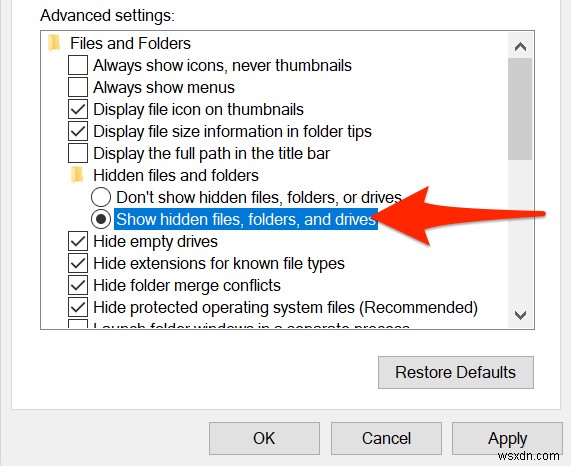 Windows 10에서 숨겨진 파일 및 폴더를 표시하는 6가지 방법