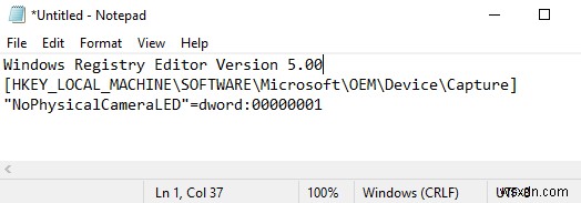 Windows 10에서 웹캠 켜기/끄기 OSD 알림 활성화하는 방법