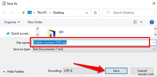 Windows 10에서 웹캠 켜기/끄기 OSD 알림 활성화하는 방법