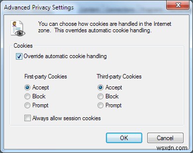 Internet Explorer(인터넷 익스플로러)에서 쿠키 활성화하는 방법