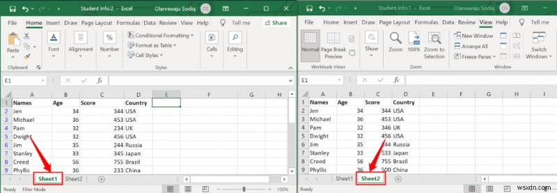 엑셀(Excel) 파일 두 개를 비교하고 차이점을 확인하는 방법