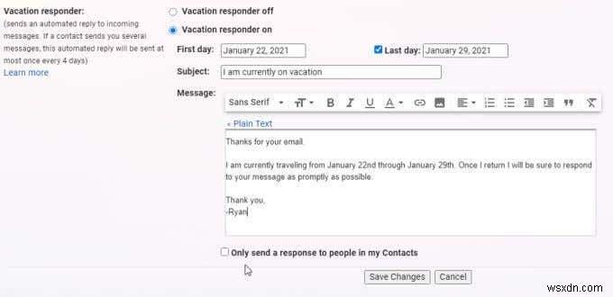 Gmail 부재중 자동답장 설정·해제 방법 총정리