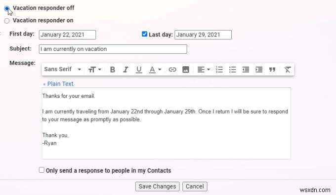 Gmail 부재중 자동답장 설정·해제 방법 총정리