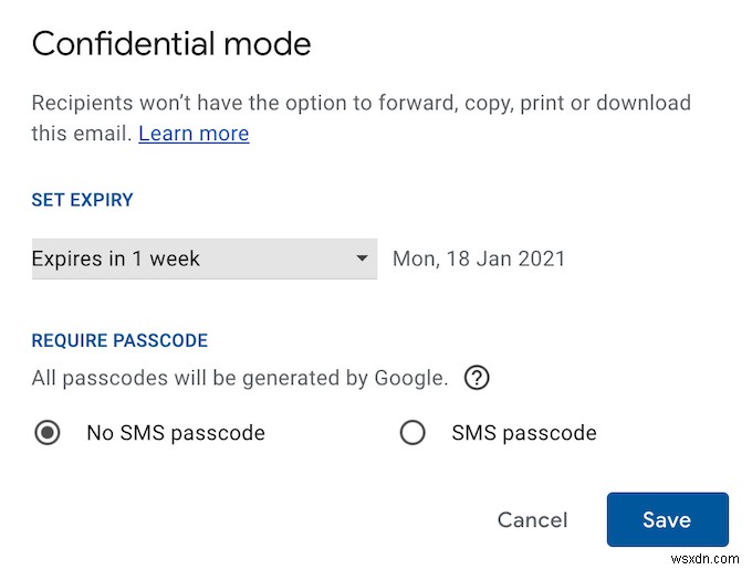 Gmail 기밀 모드로 개인 이메일 안전하게 보내는 방법