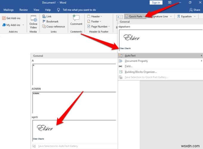 Microsoft Word 문서에 서명 삽입하는 방법 완벽 가이드