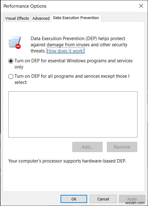 Windows 10에서 DEP(데이터 실행 방지)를 비활성화하는 방법 – 단계별 완벽 가이드
