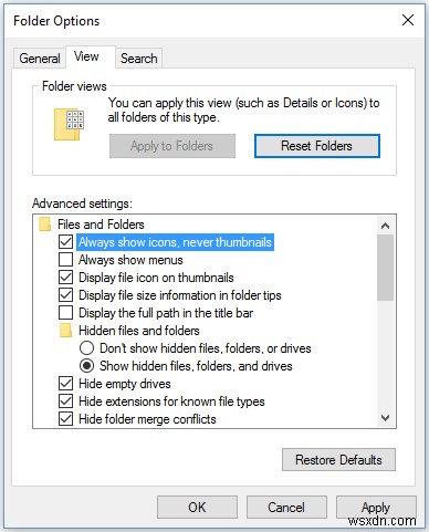 Windows 10/8.1/7 축소판 미리 보기 비활성화하는 방법