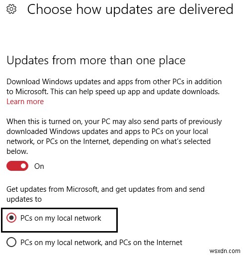 Windows 10에서 대역폭을 절약하는 방법 – 업데이트 전송 최적화 끄기