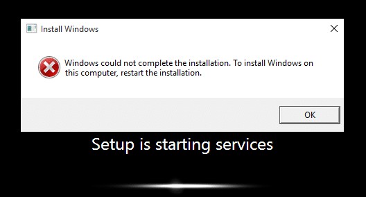 Windows 설치를 완료할 수 없습니다 오류 해결 방법 총정리