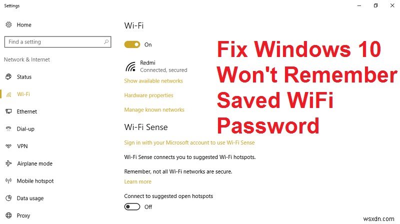 Windows 10에서 저장된 WiFi 비밀번호가 기억되지 않는 문제 완벽 해결 가이드