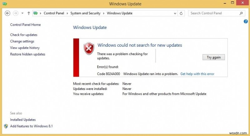 Windows 업데이트 오류 0x8024a000 해결 방법 총정리