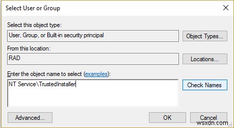 Windows 10에서 TrustedInstaller를 파일 소유자로 복원하는 방법