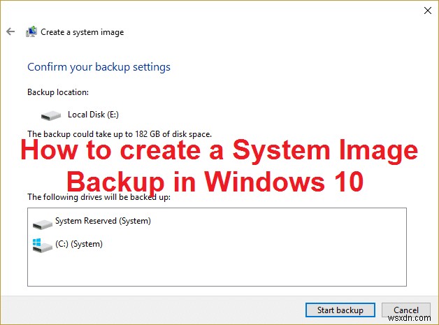 Windows 10에서 시스템 이미지 백업을 만들고 복원하는 방법