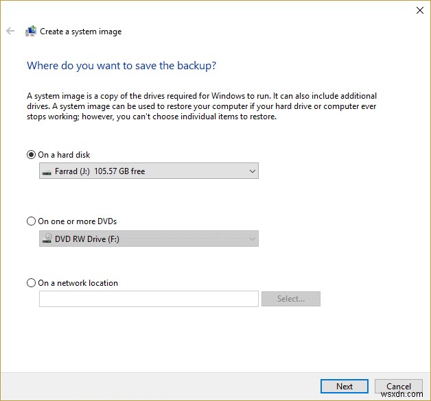 Windows 10에서 시스템 이미지 백업을 만들고 복원하는 방법