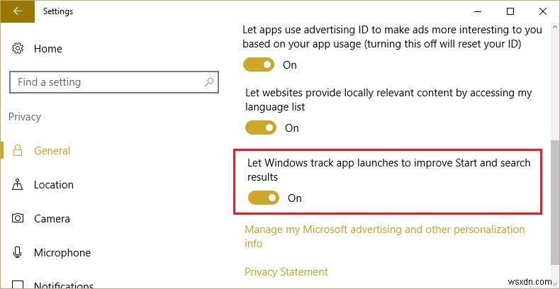 Windows 10에서  가장 많이 사용되는 앱 표시  설정이 회색으로 비활성화될 때 해결하는 방법