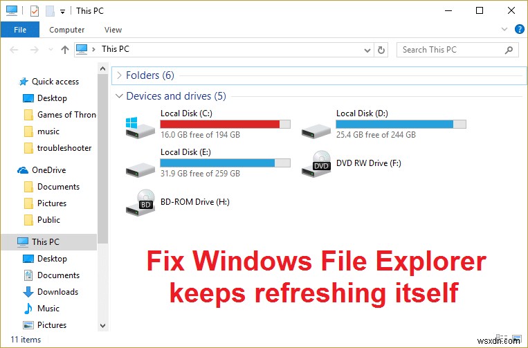 Windows 파일 탐색기가 계속 새로 고침되는 문제, 4가지 해결 방법