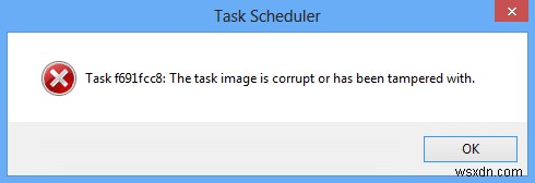 Windows 작업 스케줄러 작업 이미지가 손상되었거나 변조되었습니다 오류 완벽 해결 방법