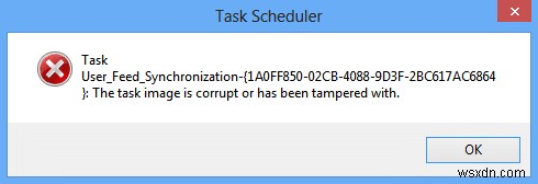 Windows 작업 스케줄러 작업 이미지가 손상되었거나 변조되었습니다 오류 완벽 해결 방법