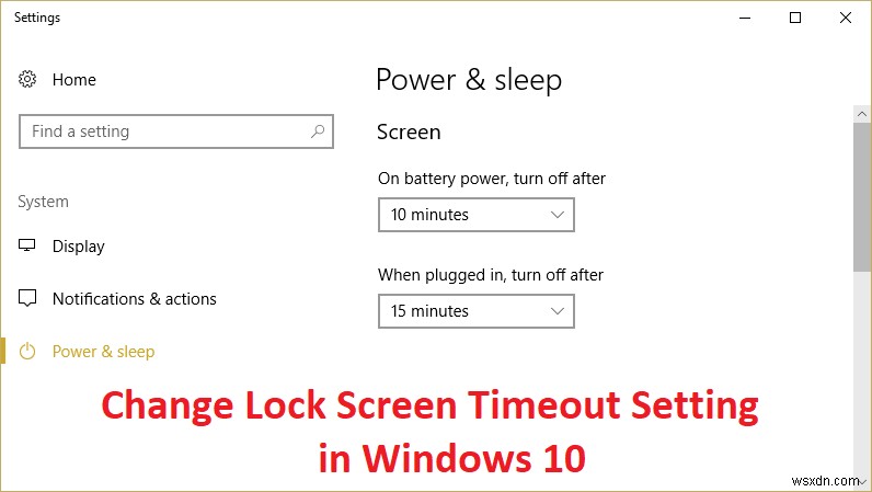Windows 10 잠금 화면 시간 초과 설정 변경 방법