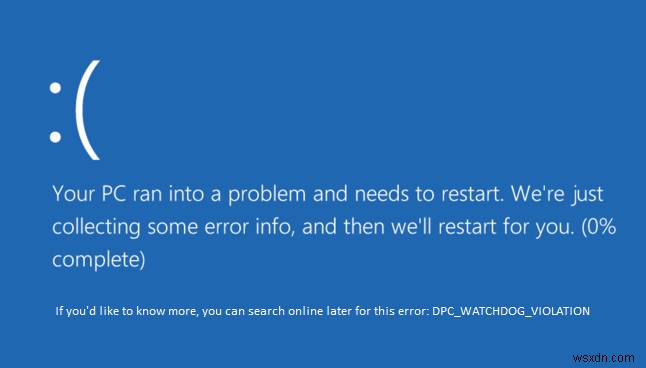 DPC_WATCHDOG_VIOLATION 오류(0x00000133) 해결 방법 총정리