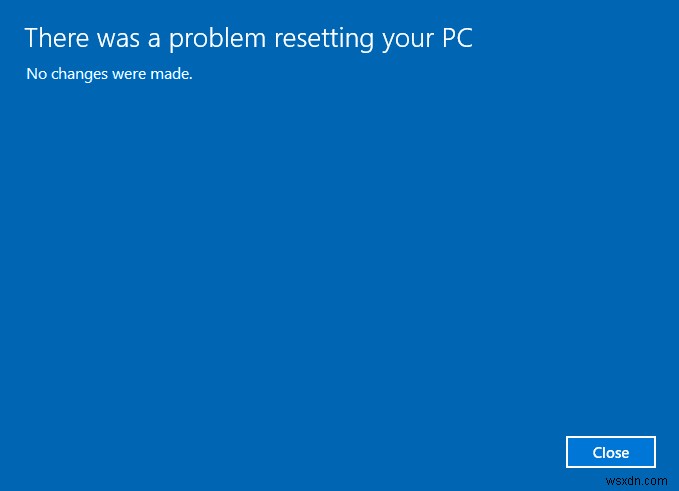 Windows 10 PC를 재설정하는 동안 문제가 발생했습니다 오류 완벽 해결 가이드