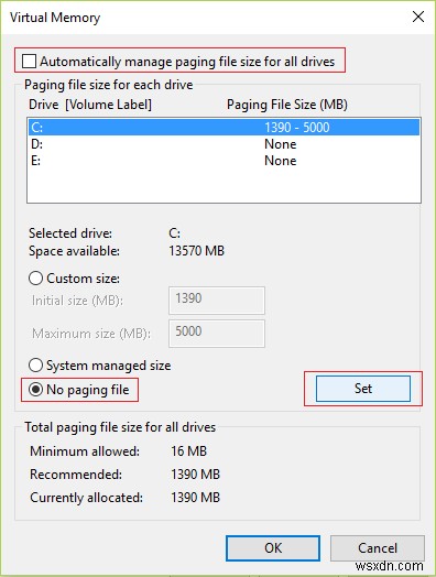 디스크 공간 확보를 위해 Windows 페이지 파일 및 최대 절전 모드 비활성화하는 방법