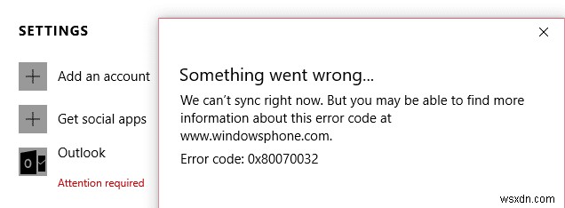 Windows 10 메일 앱 동기화 오류(0x80070032·0x8000ffff) 해결 방법