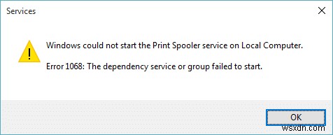 Windows 로컬 컴퓨터의 인쇄 스풀러 서비스를 시작할 수 없습니다 오류 해결 방법