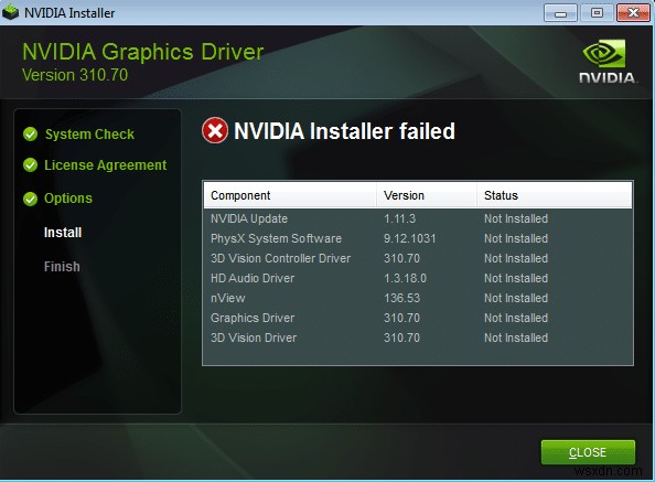 Windows 10에서 NVIDIA 설치 프로그램 실패 오류 해결 방법 총정리