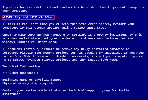 Windows 10 IRQL_NOT_LESS_OR_EQUAL 블루스크린 오류 해결 방법 8가지