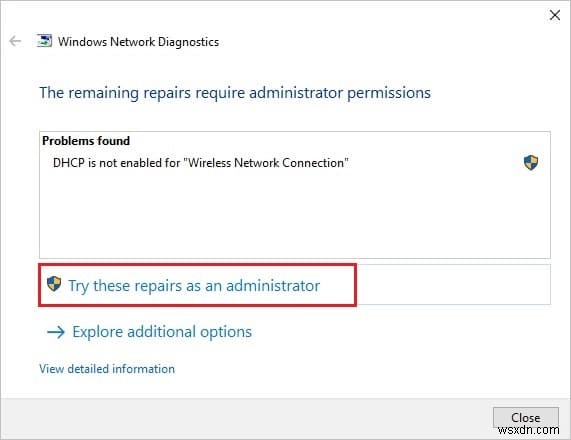 Windows 10 WiFi DHCP가 활성화되지 않았습니다 오류 해결 방법 총정리