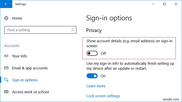 Windows 10 로그인 화면에서 이메일 주소 숨기는 3가지 방법