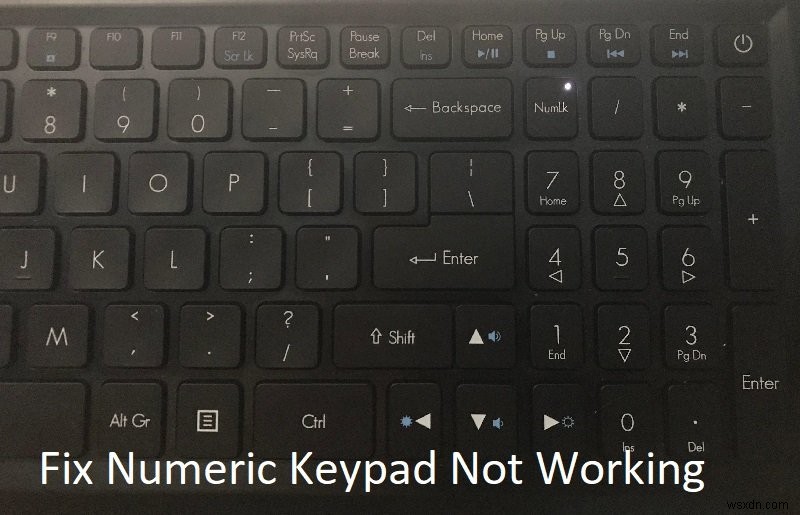 Windows 10에서 숫자 키패드가 작동하지 않을 때 해결하는 방법
